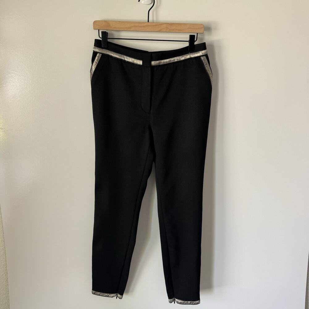 MISHA Collection Maya Pant Black Silver Trim Pants Size 4 6 Altered Waist Read